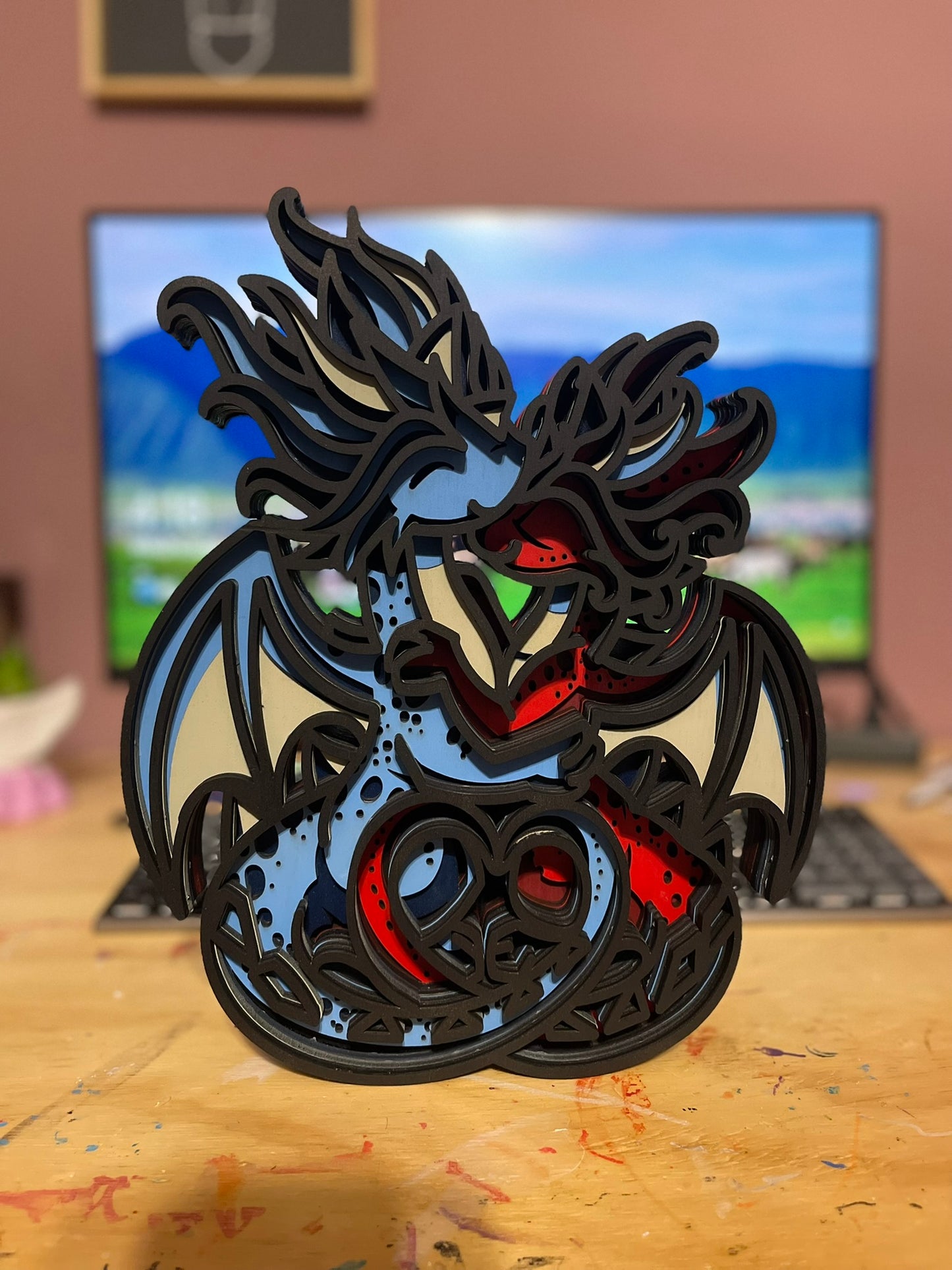 Cute Dragons Laser Art