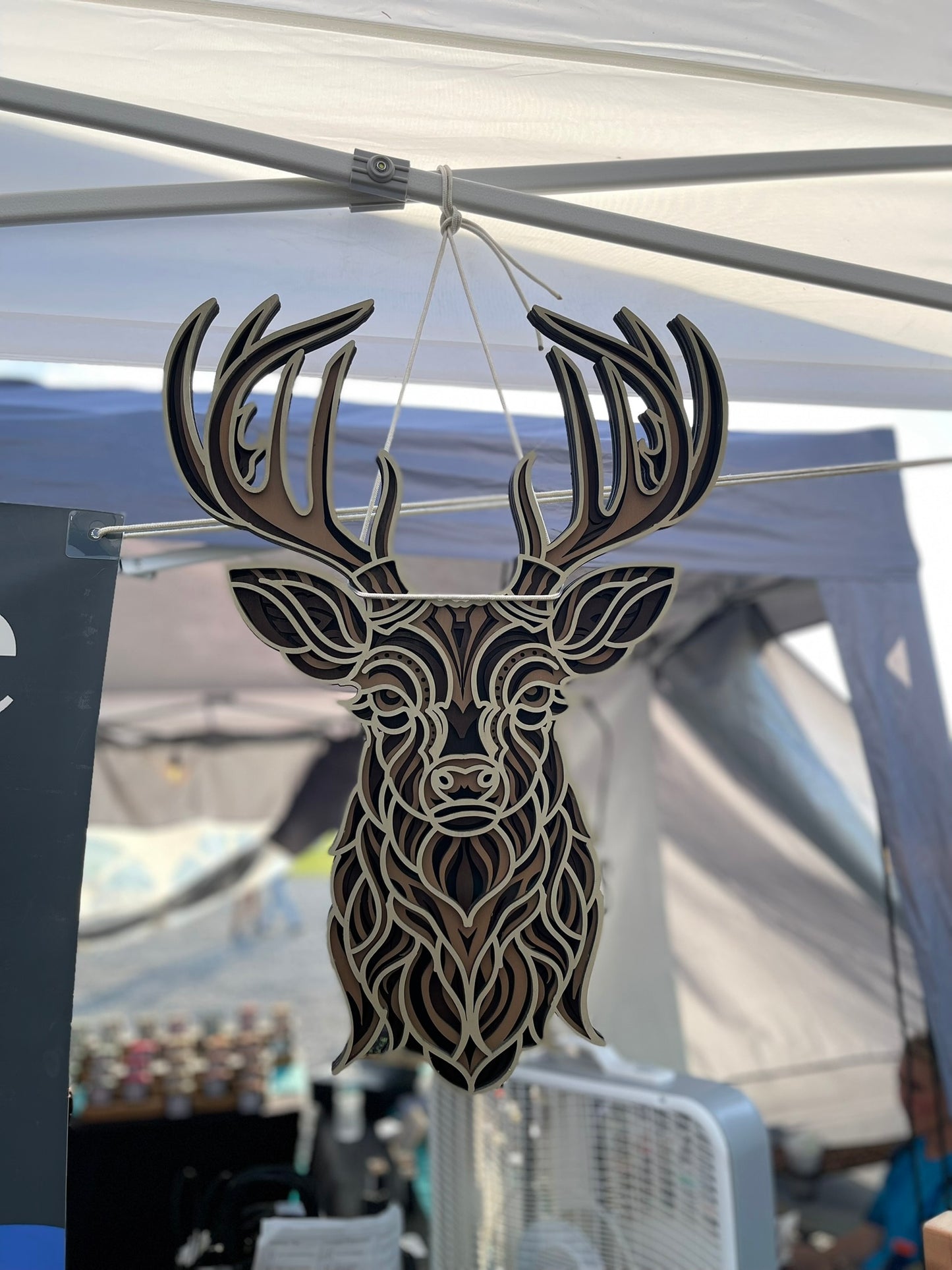 16 Point Buck Layered Laser Art