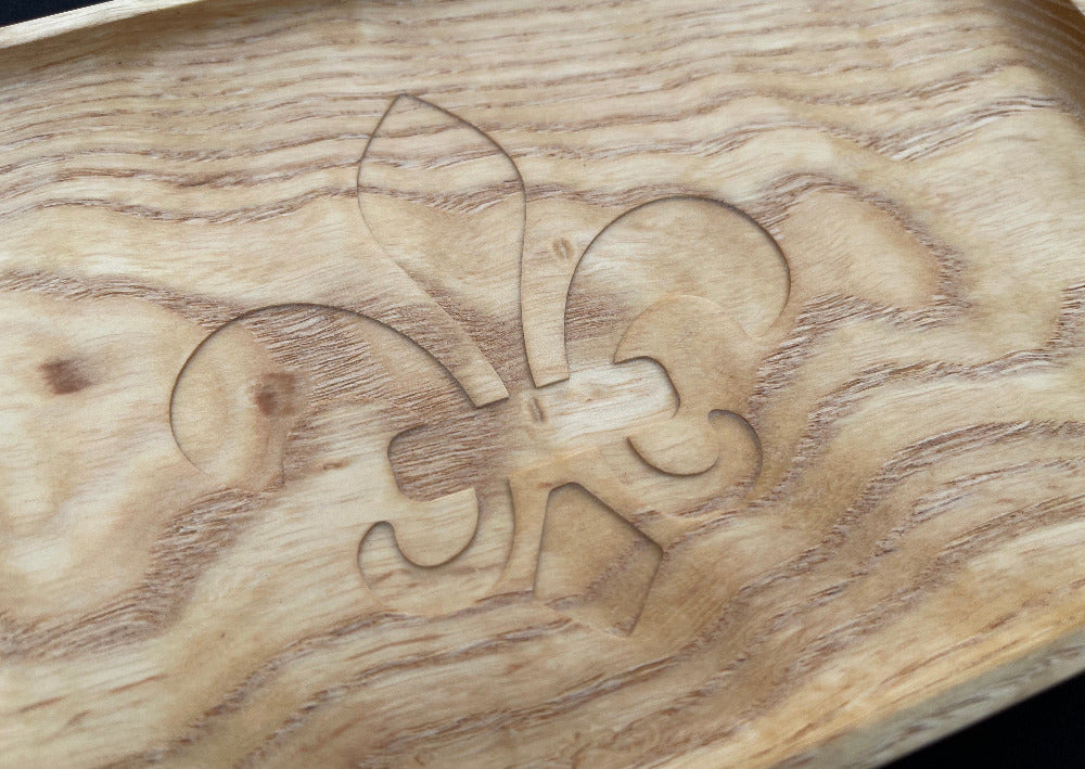 Fleur-De-Lis Tray - Trey's Woodshop