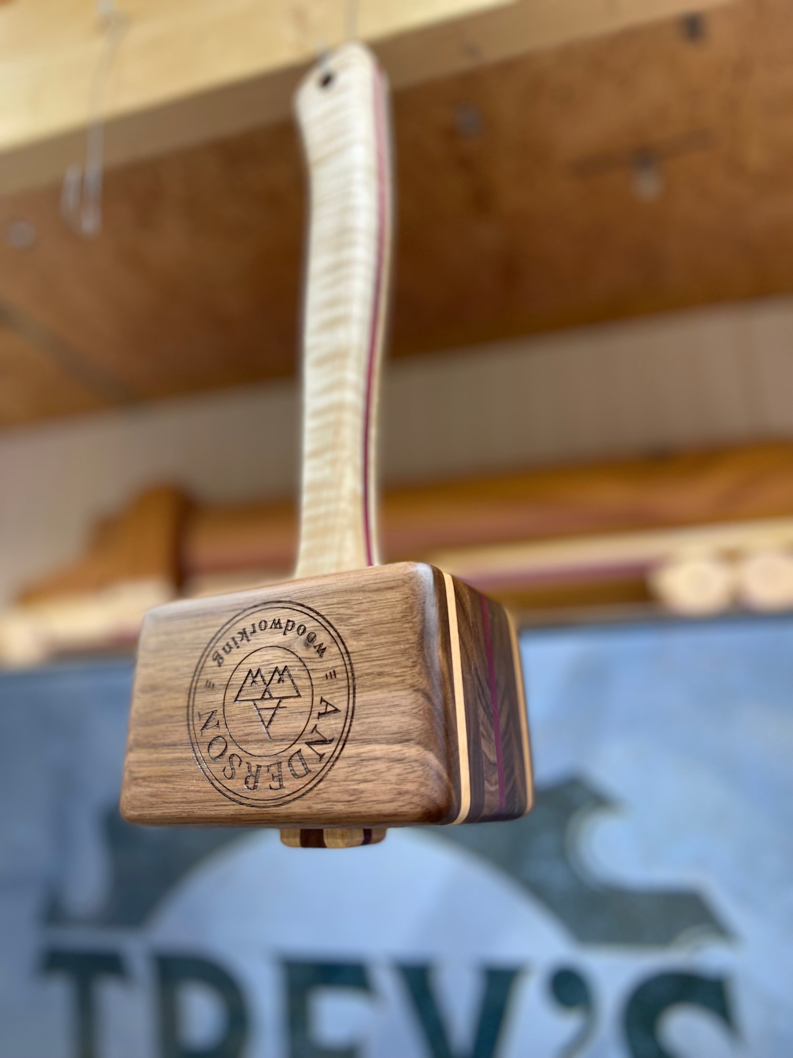 Cherry & Black Walnut Hardwood Wooden Mallet. buy Woodworking Or Crafting Mallet. Father's Day, Groomsmen Gift, Bachelor Party. FREE Shipping