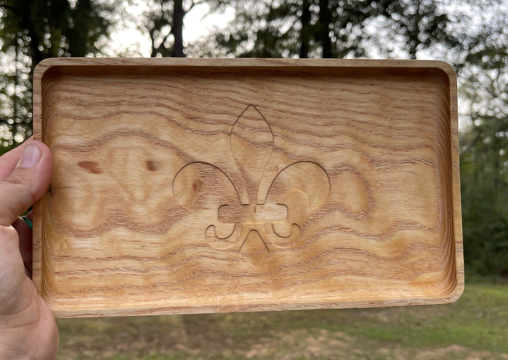 Fleur-De-Lis Tray - Trey's Woodshop